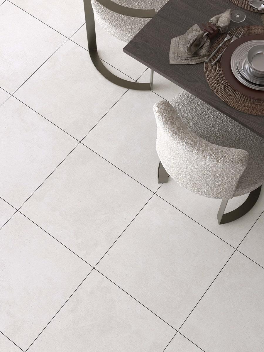 Eclipse Off White Porcelain Tile - 600x600mm