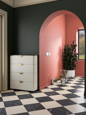 Lusso Cosmo Crema Marble Effect Porcelain Tile - 300x300x12mm