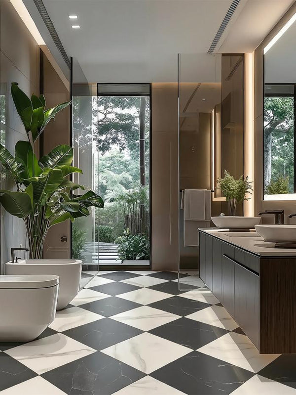 Lusso Gold Marble Effect Porcelain Tile - 300x300x12mm