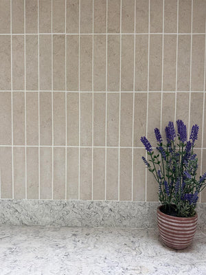 Lutezia Beige Limestone Paver Effect Porcelain - 48x200mm