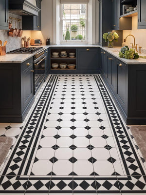 Madeira Black Ceramic Tile - 330x330x10mm