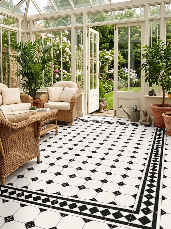 Madeira Black Ceramic Tile - 330x330x10mm