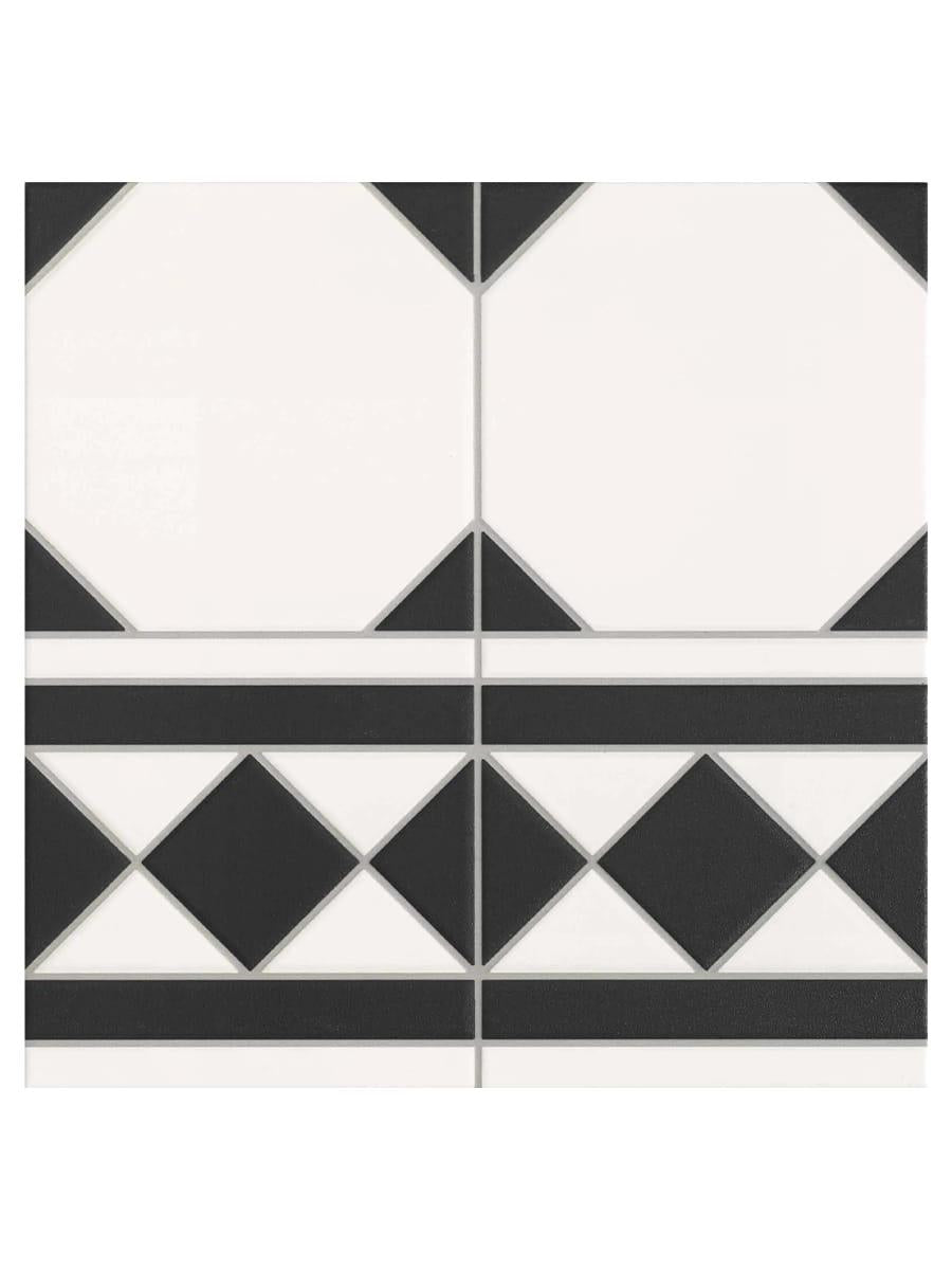 Madeira Black Border Tile - 330x330x10mm