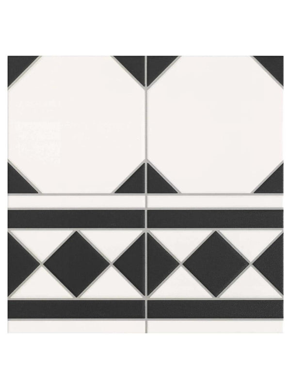 Madeira Black Border Tile - 330x330x10mm
