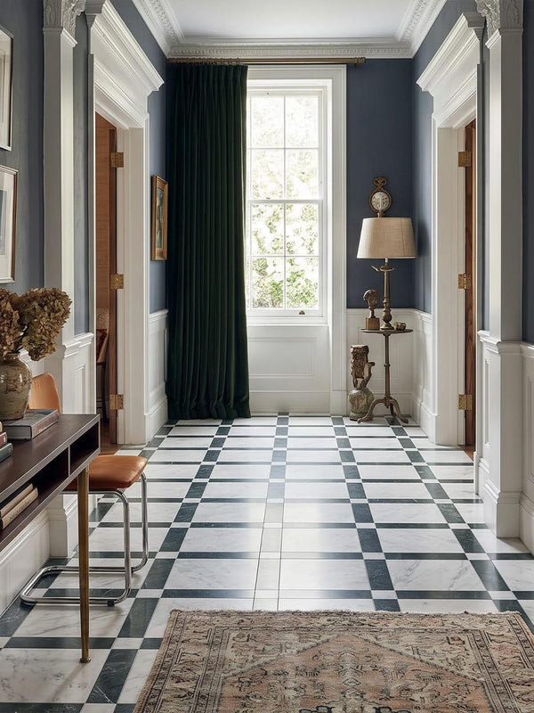 Majestic Carrara Verde Italian Marble Effect Tile - 450x450mm