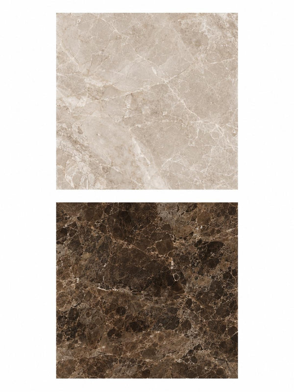 Majestic Bruno + Cosmo Crema Italian Marble Effect Porcelain Tile - 300x300x9mm