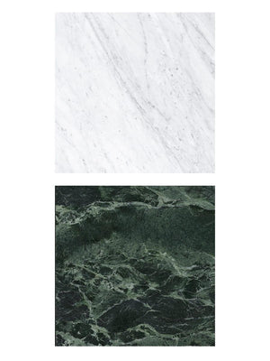 Majestic Verde + Carrara Italian Marble Effect Porcelain Tile - 300x300x9mm