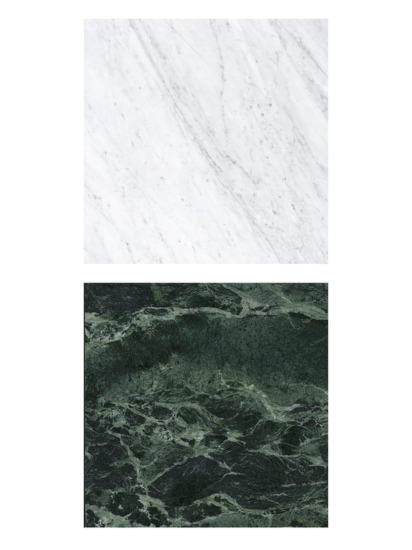 Majestic Verde + Carrara Italian Marble Effect Porcelain Tile - 300x300x9mm