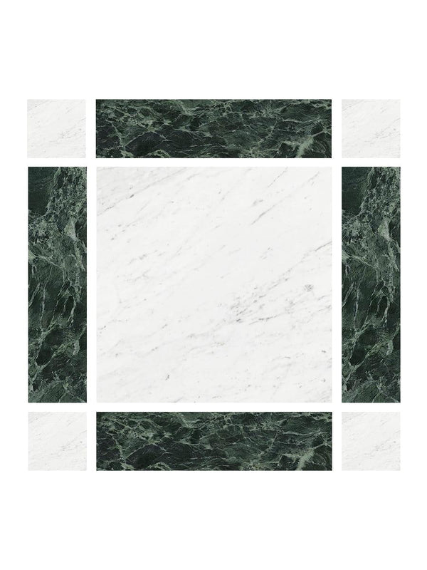 Majestic Carrara Verde Italian Marble Effect Tile - 450x450mm