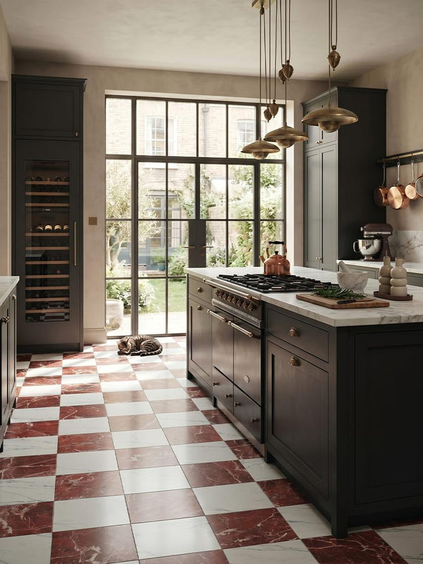 Majestic Carrara Italian Marble Effect Porcelain Tile - 300x300x9mm