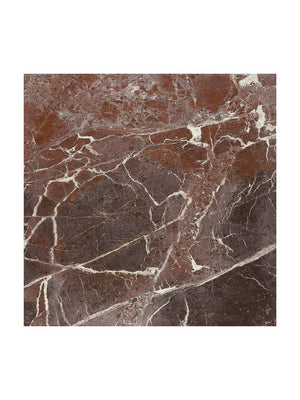 Majestic Rosso Levanto Italian Marble Effect Porcelain Tile - 300x300x9mm