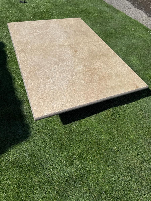 Manhattan Beige Porcelain Bullnose Tiles - 900x600x20mm