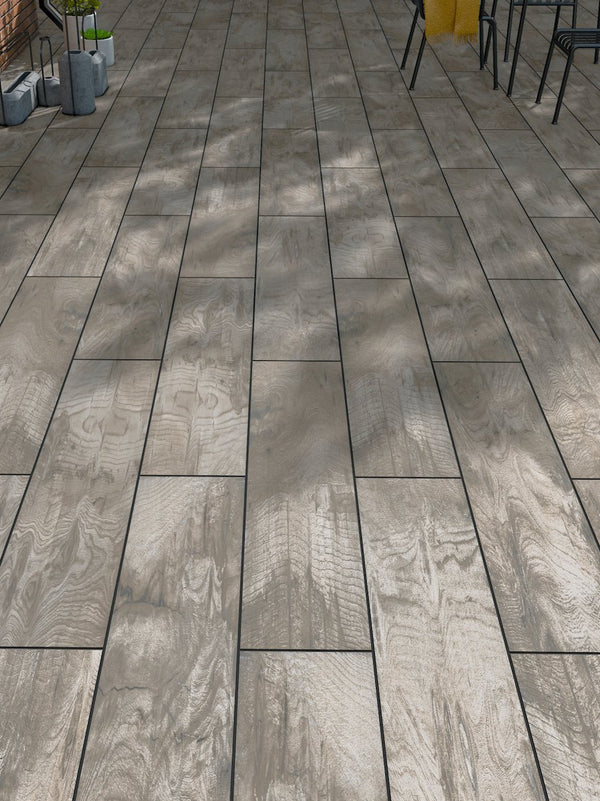 Cedar Maple Wood Virtue Vitrified Porcelain Paving Slabs - 1200x300 pack