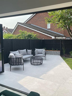 Marbella White XXL Outdoor Porcelain Paving Slabs - 1000x1000 Pack