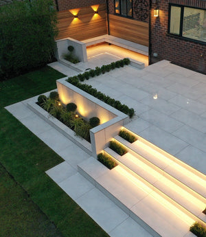 Marbella White King Size Porcelain Paving Slabs - 1200x600 Pack