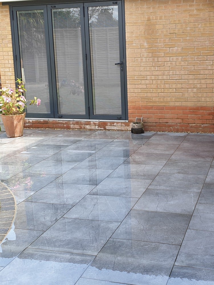 Marmo Anthricita Marble Effect Outdoor Porcelain Paving Slabs - 600x600 Pack