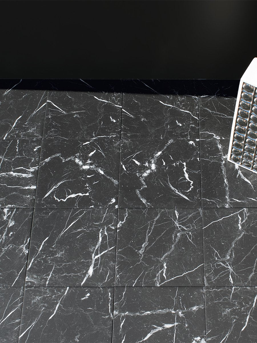 Marquina Black Victorian Tiles - 200x200mm