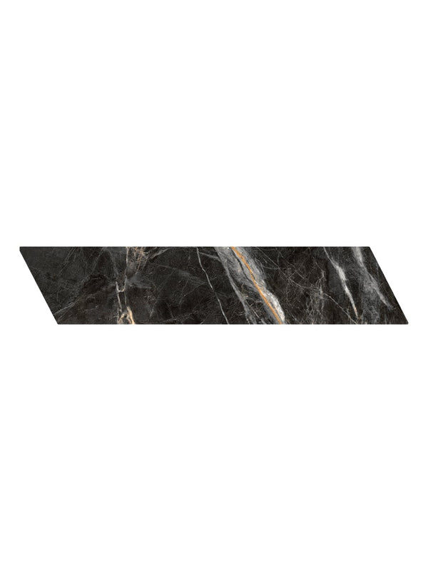 Marquina Gold Chevron Tile - 80x400mm