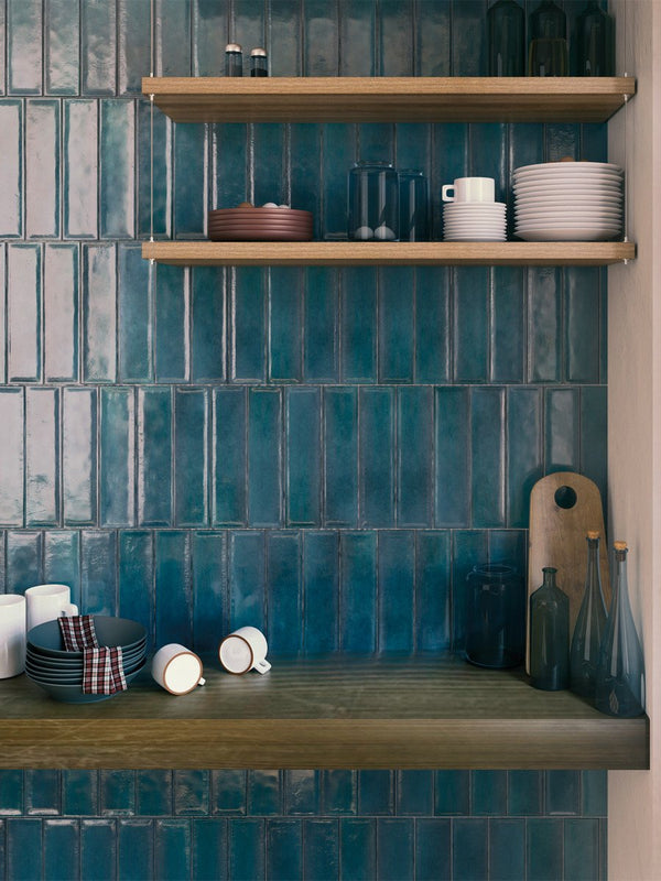 Miami Pacifico Glossy Porcelain Wall Tiles - 65x200mm