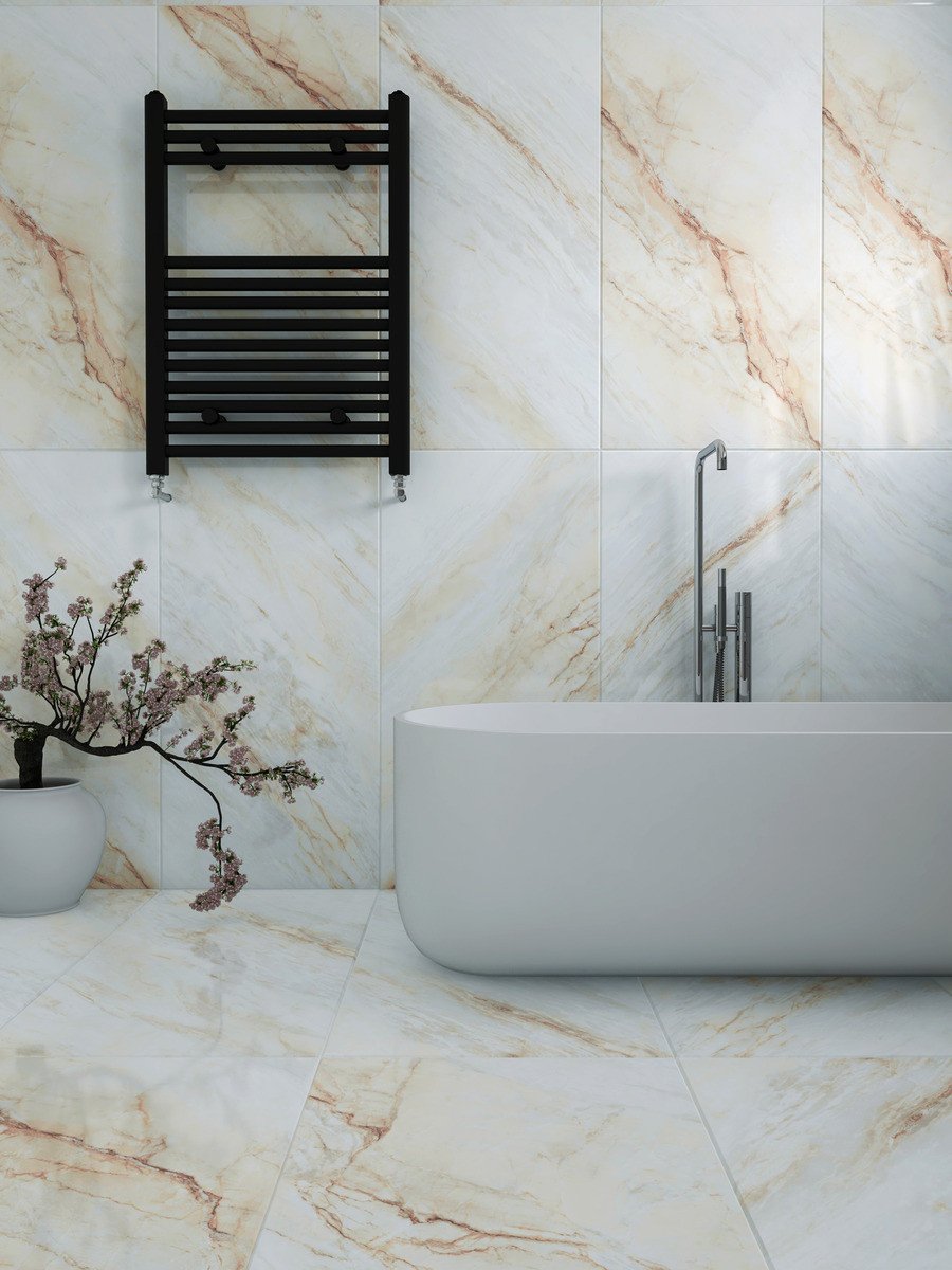 Michelangelo Onyx Porcelain Tiles - 1200x600mm