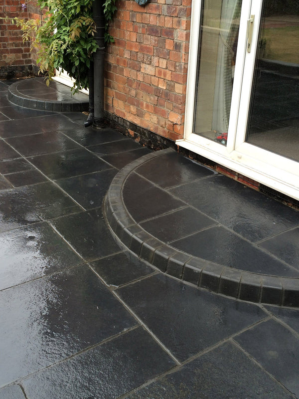 Midnight Black Limestone Paving Slabs - Mix Size Patio Pack

