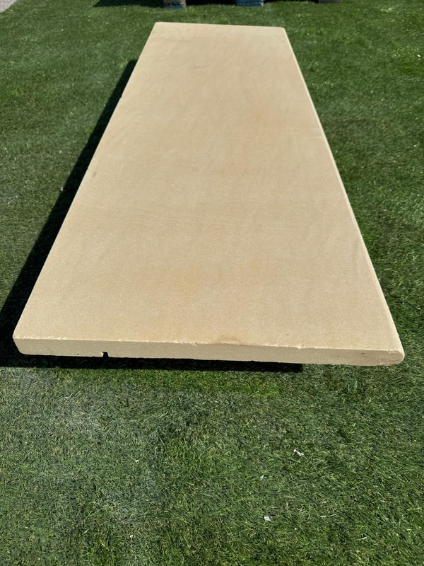 Beige Smooth Sandstone Bullnose Tiles - 1200x400x30mm