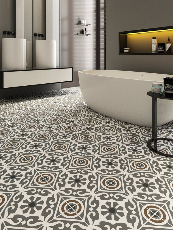Monaco Victorian Style Porcelain Wall & Floor Tiles 200x200mm