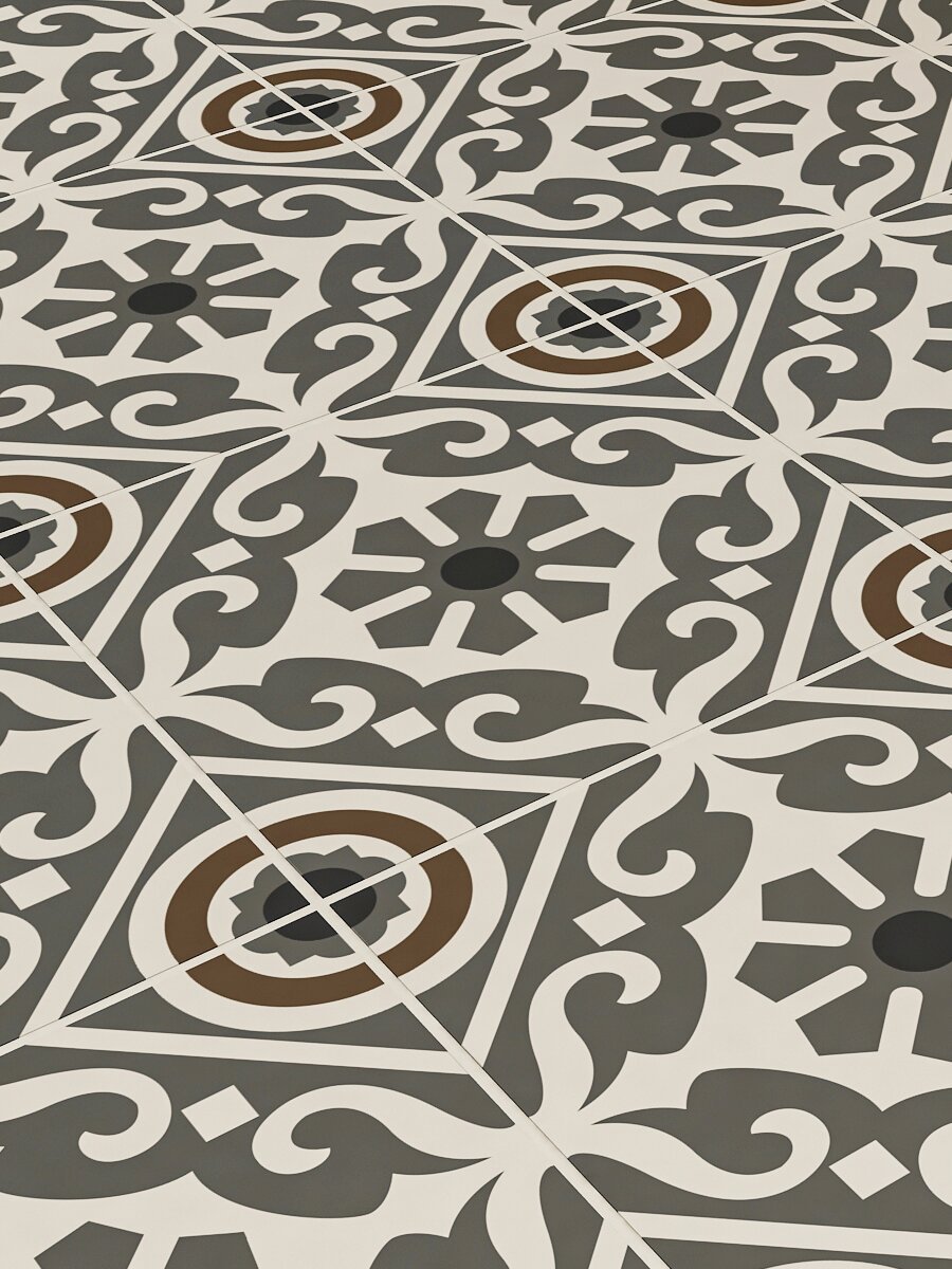 Monaco Victorian Style Porcelain Wall & Floor Tiles 200x200mm