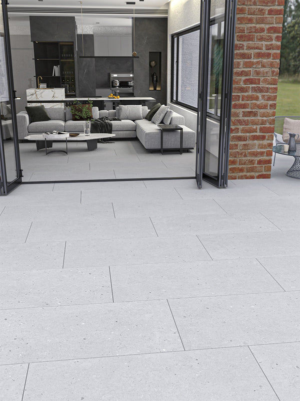 Moon White Outdoor Porcelain Paving Slab - 1200x600x20mm