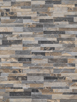 Multicolour Slate Split Face Effect Outdoor Porcelain Wall Tiles - 150x610x7-11(mm)