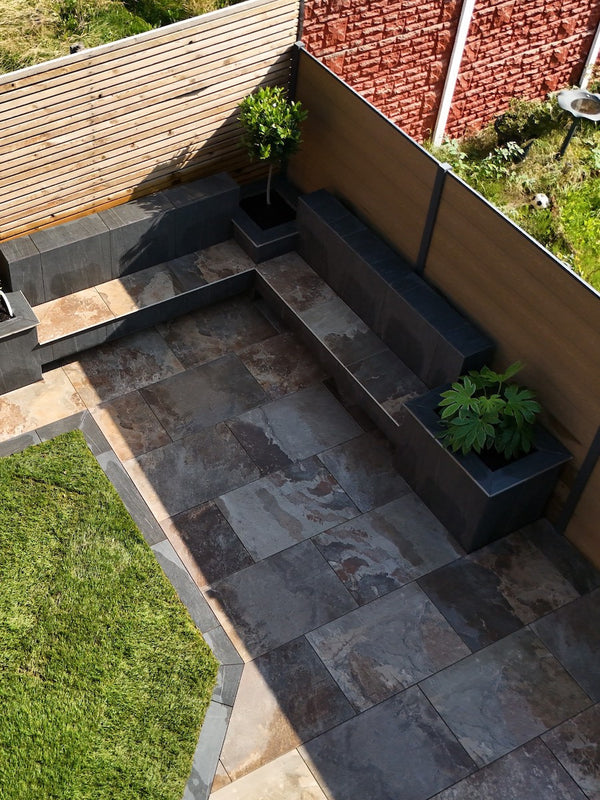 Multicolour Slate Outdoor Porcelain - 900x600x20mm