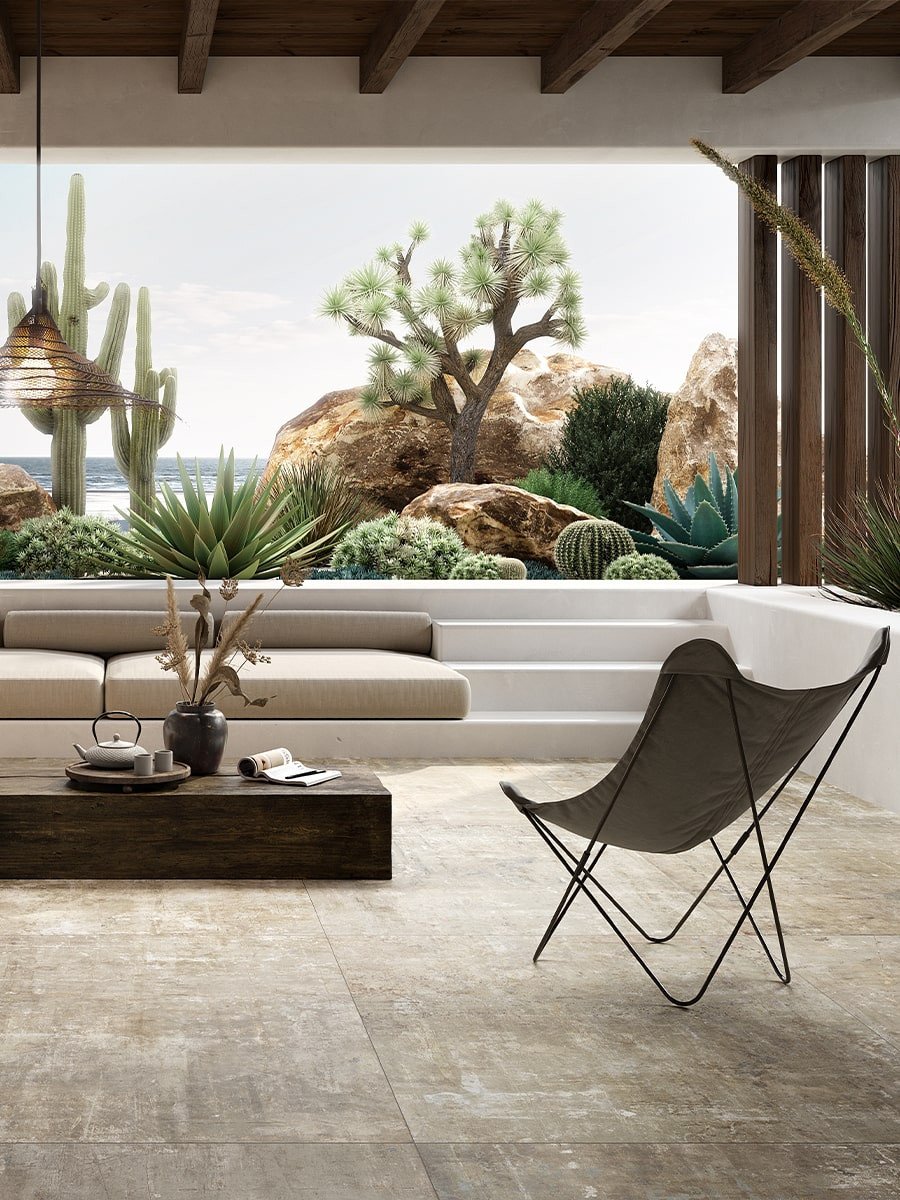 Murales Beige Italian Porcelain Tile - 800x400mm