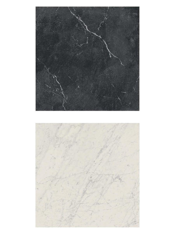 Lusso Carrara + Noir Checkerboard Porcelain Paving - 300x300x20mm