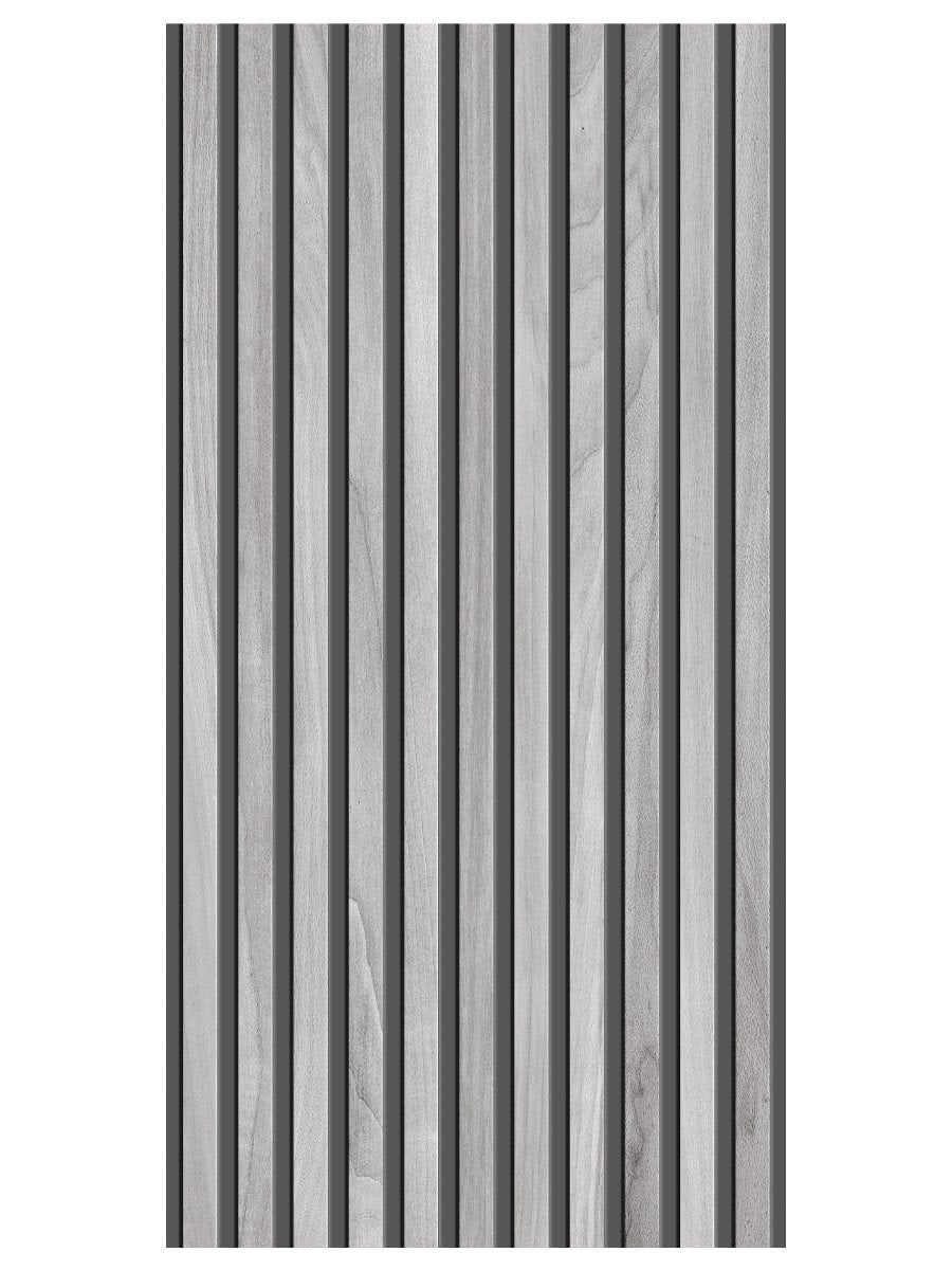 Nordic Cold Wood Slat Decor Tile - 1200x600mm