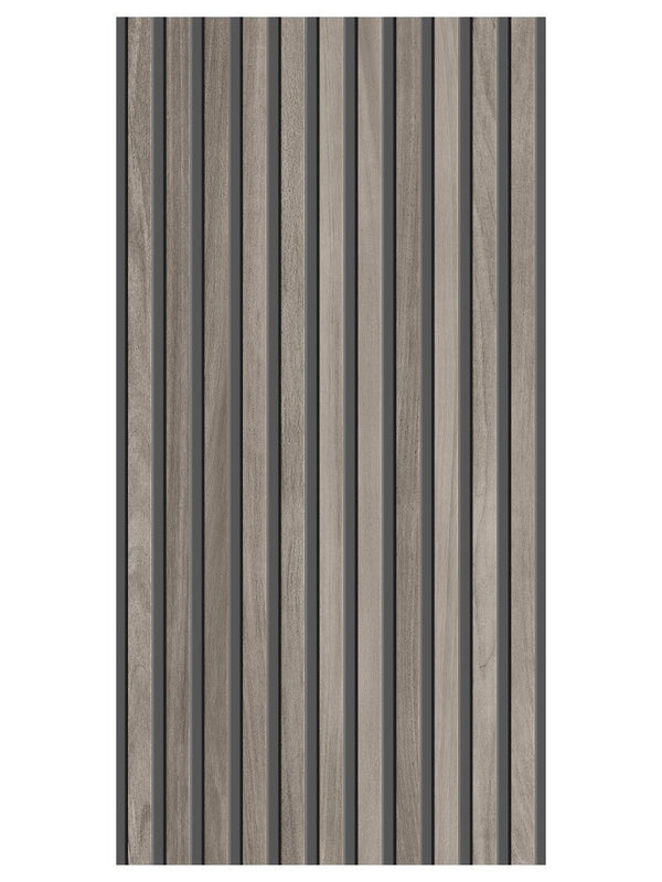 Nordic Taupe Wood Slat Decor Tile - 1200x600mm
