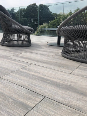 Oak Wood Effect Virtue Vitrified Porcelain Paving Slabs - 900x450 Pack