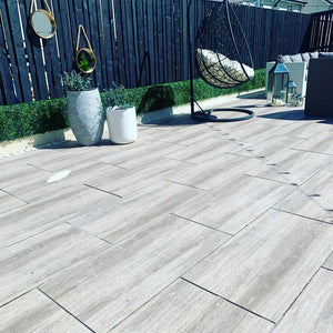 Oak Wood Effect Virtue Vitrified Porcelain Paving Slabs - 900x450 Pack