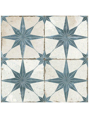 Estrella Blue Star Pattern Tile - 450x450x9.5mm