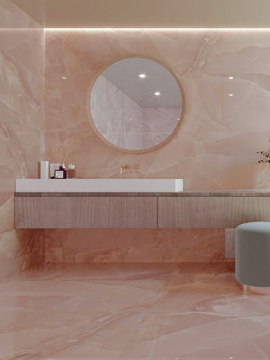 Peach Onyx Porcelain Tile - 1200x600mm.