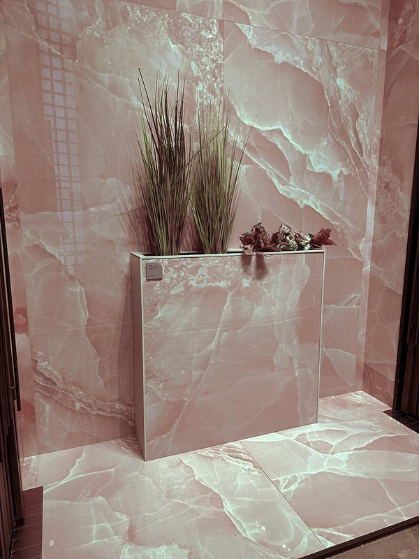 Peach Onyx Porcelain Tile - 1200x600mm.