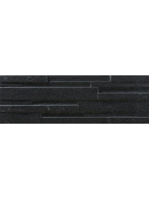 Piedra Nero Slate Split Face Effect Porcelain Wall Tiles - 170x520

