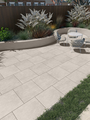 Indiana Beige Outdoor Porcelain Slabs - 1200x600x20mm