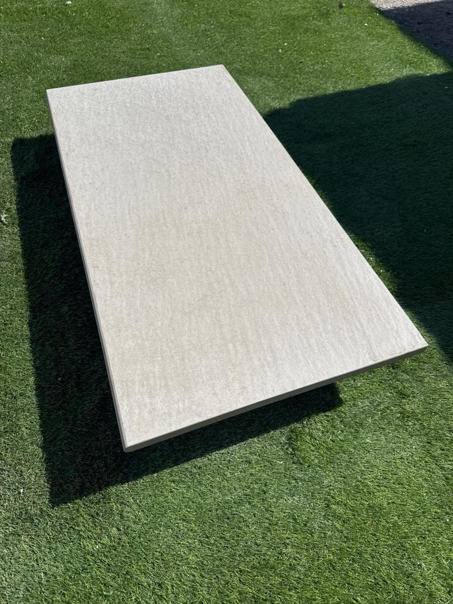 Plato Ivory Porcelain Bullnose Tiles - 900x300x20mm