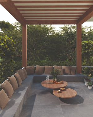 Multi Grey Slate Porcelain Tiles - 600x600x16mm