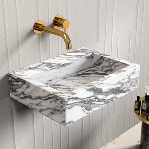 Arabescato Marble Wall Hung Basin - 400mm