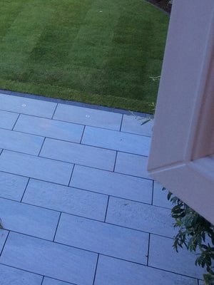 Quartz Grey Outdoor Porcelain Paving Slabs - 900x450x20mm