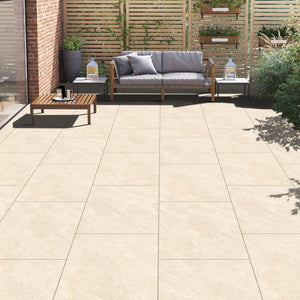 Quartz White Outdoor Porcelain Paving Tiles - 900x600x16mm