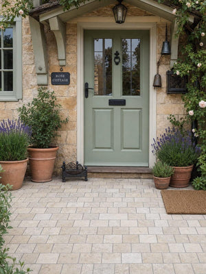 Riviera Antique Tumbled Limestone Cobble Setts - 100x100x30mm