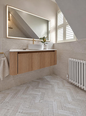 Riviera Brushed & Seasoned Natural Limestone Pavers- 200x50x15mm