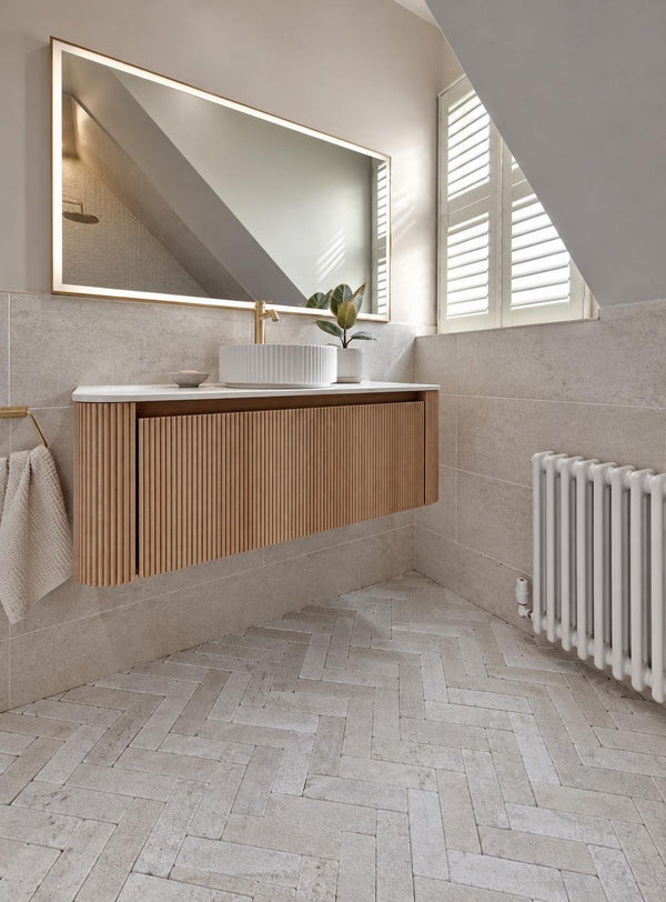 Riviera Brushed & Seasoned Natural Limestone Pavers- 200x50x15mm